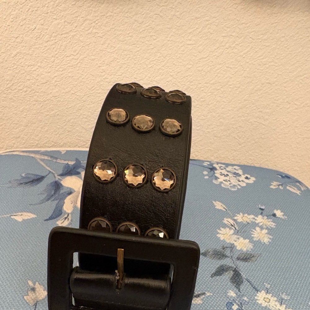 Steven By Steve Madden Black Studded Belt